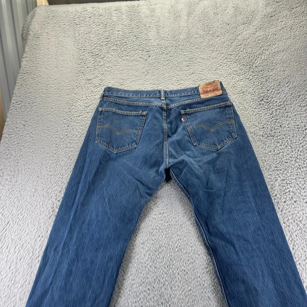 Levi's 505 Jeans Mens 36x30 Blue Cotton Denim Straight Leg‎ Faded Workwear